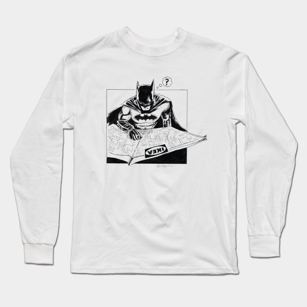 Confused Bat Long Sleeve T-Shirt by Angelo DiMartino